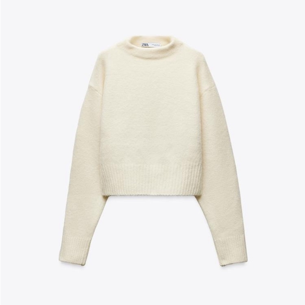 ZARA Round neck long sleeve sweater | Size XS | ECRU | 5536/200/712 | EXCELLENT!